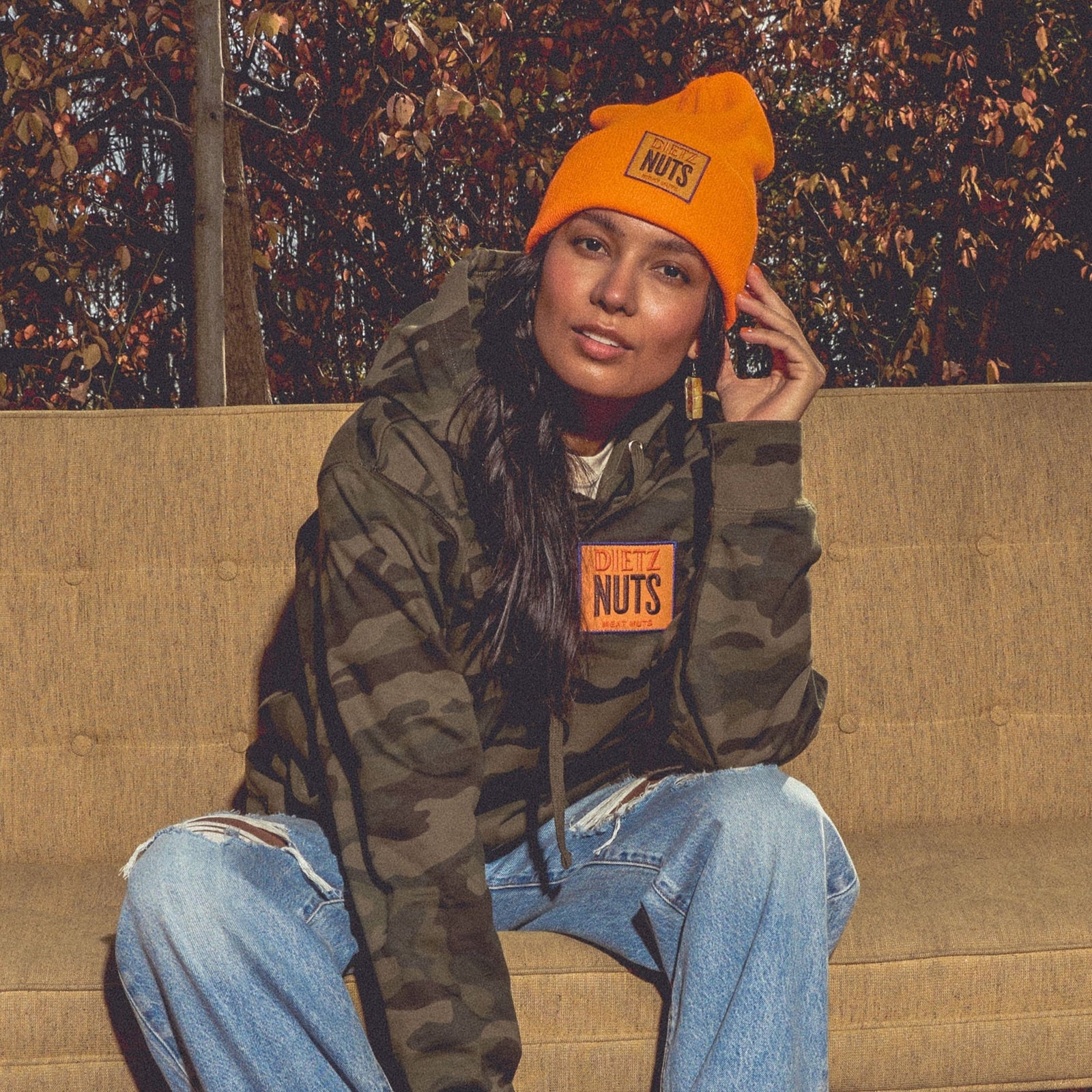 Dietz & Watson Dietz Nuts Orange Beanie Dietz & Watson Dietz Nuts Orange Beanie