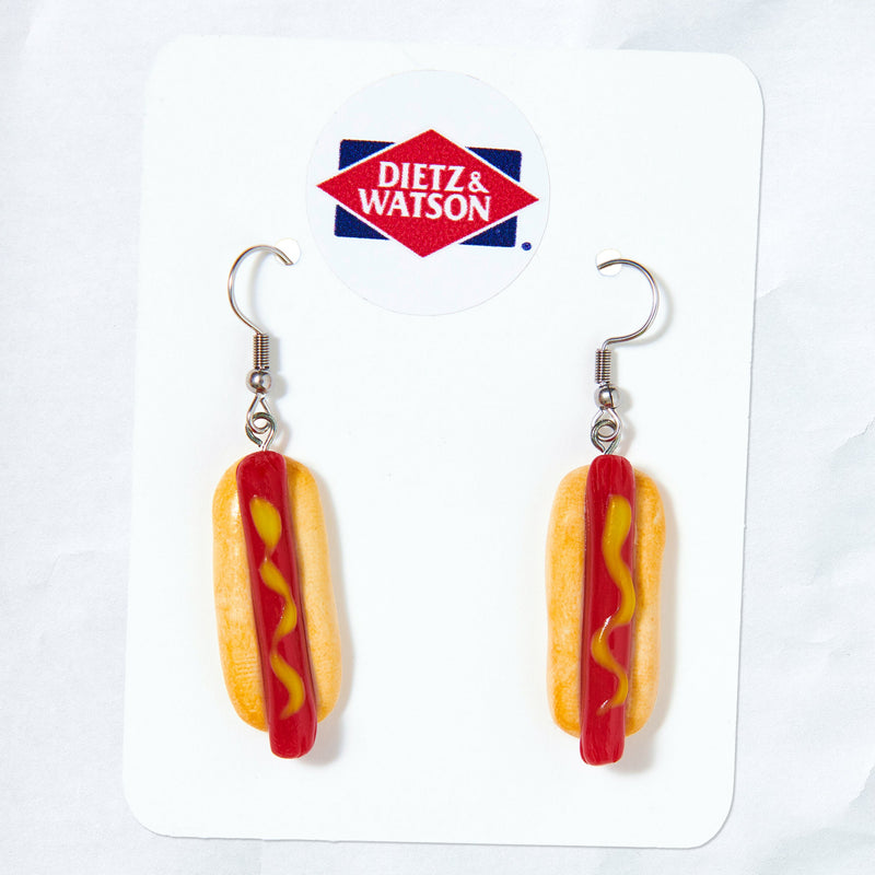 Dietz Watson Hot Dog Earrings