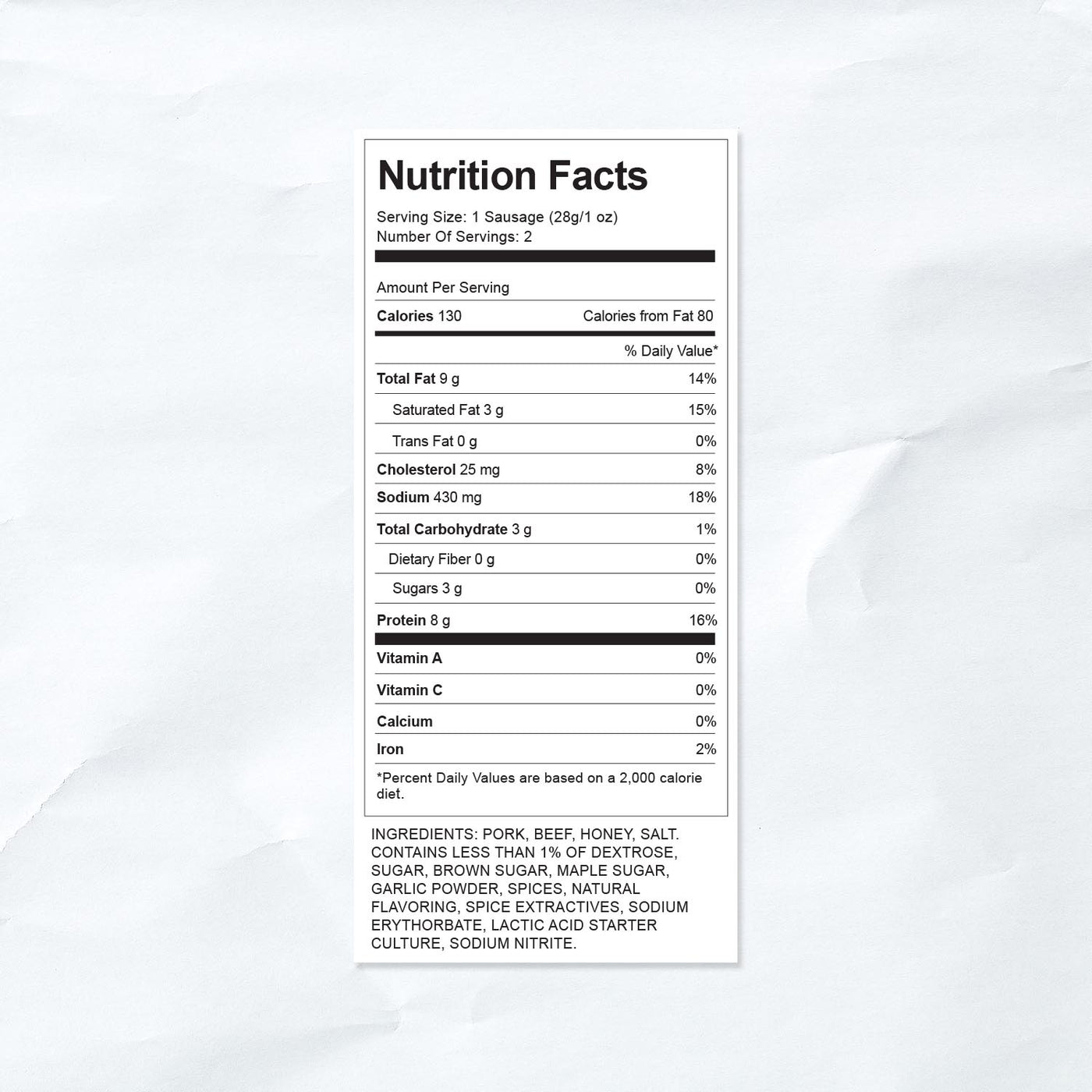 Dietz & Watson Landjaeger Honey Maple Swiss Sausage Snacks